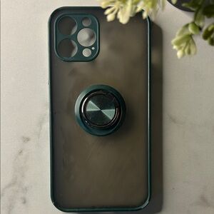 Stylish Green Phone Case with Ring Stand